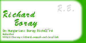 richard boray business card